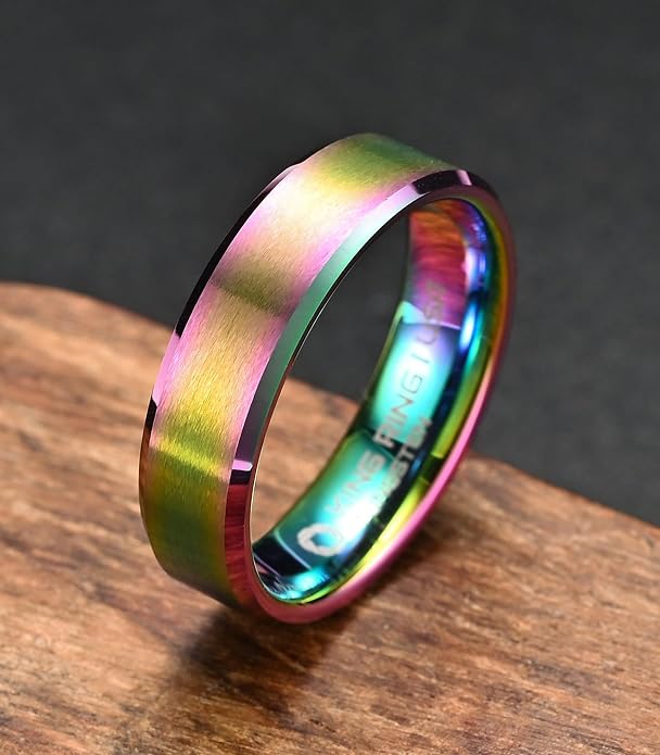 King Ring Tungsten 4/6/8/10mm Rings – Super Polished Matt Finish Tungsten Rings – Designed in USA