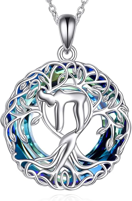 YFN Tree of Life Necklace Sterling Silver Celtic Knot Tree Pendant Jewelry Gifts for Women Men