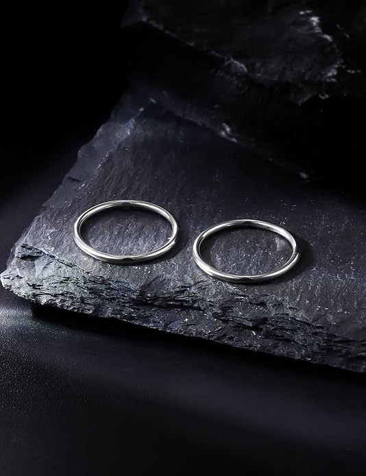 20G 18G 16G 14G 12G 10G 8G 6G 4G 2G Nose Rings Hoops Astm F136 Titanium Clicker Septum Lip Ring Tragus Helix Daith Rook Conch Snug Cartilage Lobe Earrings Hoop Piercing Jewelry For Women Men