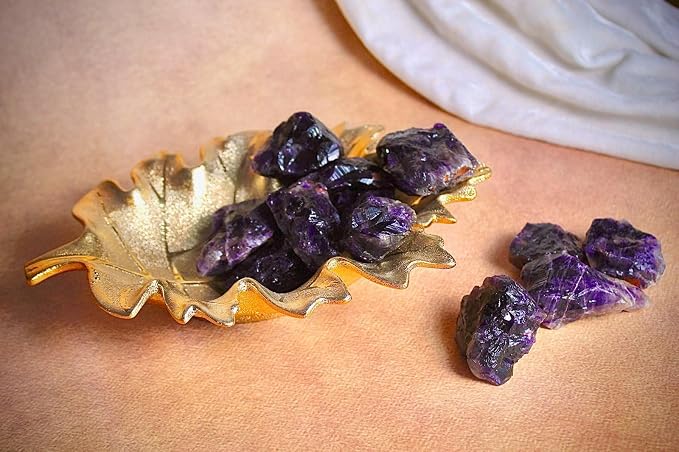Large 1.25-2.0” Natural Amethyst Raw Crystals Stones for Meditation, Chakra, Reiki, Crystal Grid, Energy Work, Wire Wrapping, Tumbling & Spiritual Home Decor