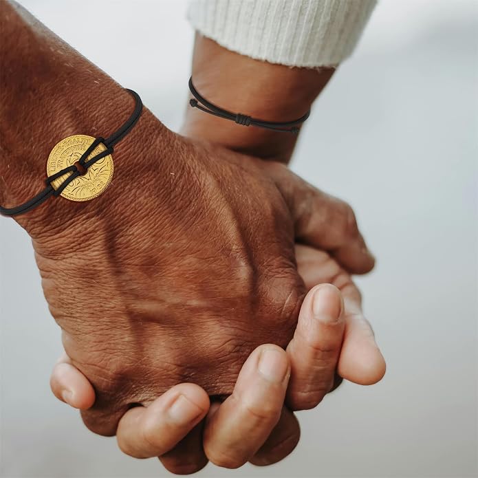 HOBBY OF KINGS Good Luck Coin Bracelet | 18k Gold Plated Wristband | Handmade Jewelry for Collectors and History Lovers