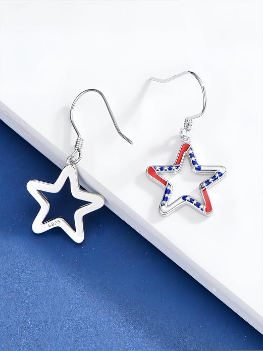 Seiyang Dangle Earrings 925 Sterling Silver Animal/American Flag/Turquoise Dangle Drop Earrings Jewelry Gifts for Women