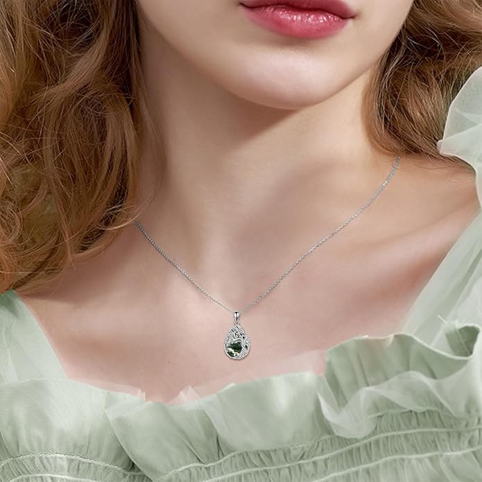 ONEFINITY Tree of Life Necklace 925 Sterling Silver Abalone Shell Celtic Knot Pendant Necklace for Women Jewelry