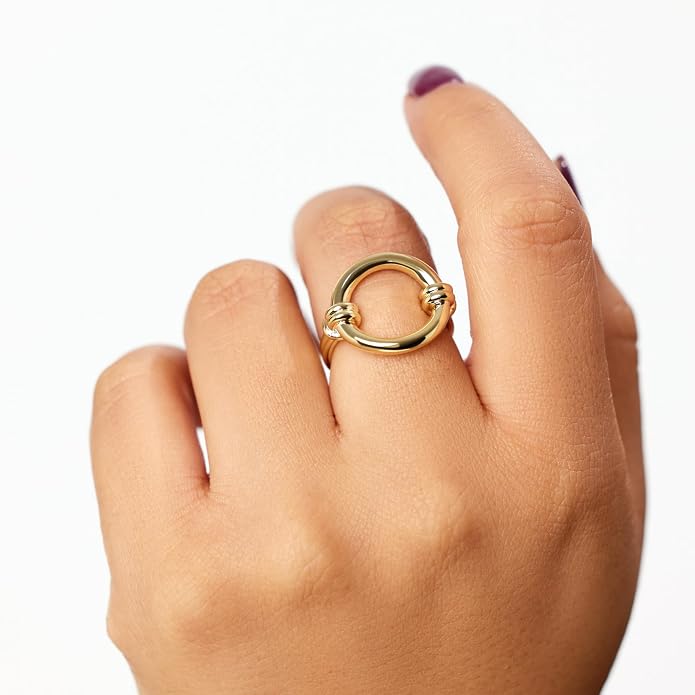 Ana Luisa Gold Rings for Women - 14K Gold Plated Rings for Women Non Tarnish - Trendy Stacking Ring for Daily Wear - Twisted, Heart, Eternity Ring Styles - Hypoallergenic & Water-Resistant Jewelry