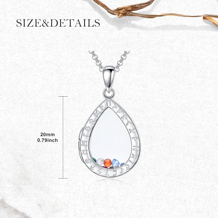 PELOVNY Locket Necklace That Holds Pictures 925 Sterling Silver Photo Locket Pendant Birthday Christmas Memorial Jewelry Gifts for Women Men