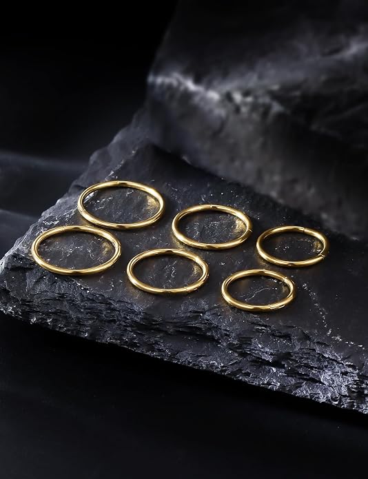 20G 18G 16G 14G 12G 10G 8G 6G 4G 2G Nose Rings Hoops 316l Surgical Steel Clicker Septum Lip Ring Tragus Helix Daith Rook Conch Snug Cartilage Lobe Earrings Hoop Piercing Jewelry For Women Men