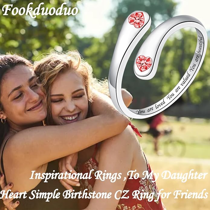 Fookduoduo 925 Sterling Silver Ring Inspirational Jewelry adjustable Wrap Open Rings for Women