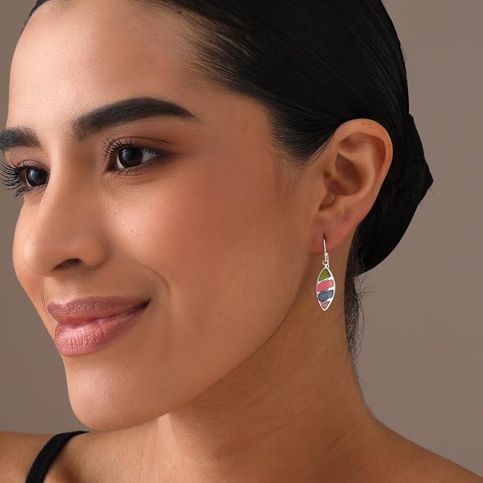 LeCalla 925 Sterling Silver Leverback Dangle Earrings for Women | Gemstone Drop Dangle Earring Jewelry Gifts for Wedding, Anniversary, Christmas, Valentine’s Day, New Year