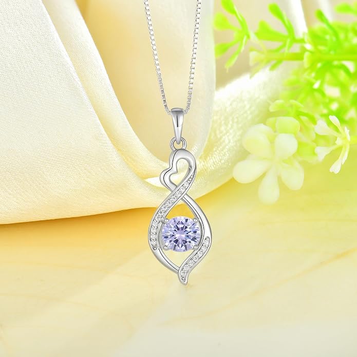 Infinity Necklace 925 Sterling Silver Necklace For Women Jewelry Valentines Day Christmas