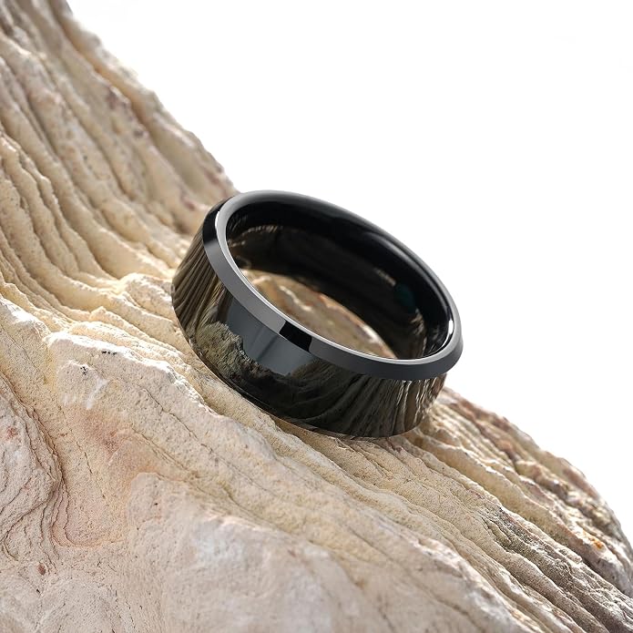 King Will BASIC Men Women 4mm/5mm/6mm/7mm/8mm Titanium Rings Polished Wedding Band Engagement Anniversary Band Comfort Fit