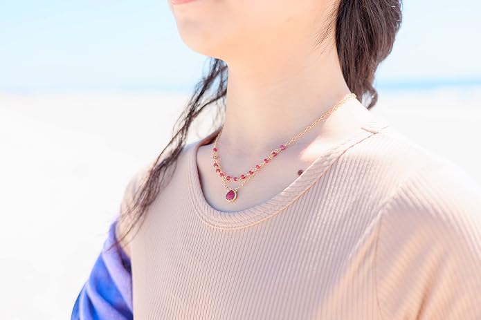Layering Necklace for Women, Premium Layered Gold Healing Crytsal Necklaces - Tarnish Free 18K Gold Vermeil Certified S925 Classic Stack Necklace Gold Jewelry for Women - Mothers Day Gifts for Mom Wife