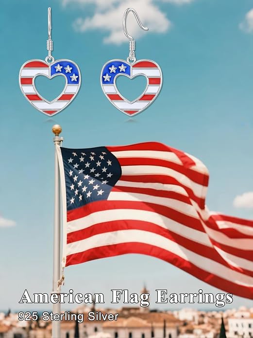 Seiyang Dangle Earrings 925 Sterling Silver Animal/American Flag/Turquoise Dangle Drop Earrings Jewelry Gifts for Women