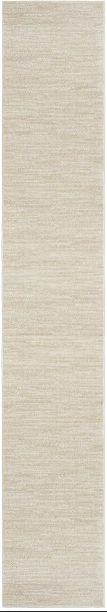 Nourison Home Nourison Essentials Ivory Beige 2'2" x 18' Area Rug - Easy Clean, Non Shedding, Bed Room, Living Room, Dining Room, Kitchen (18' Runner)