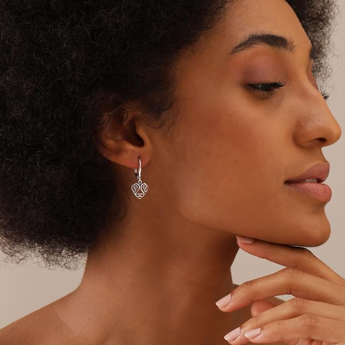 LeCalla 925 Sterling Silver Leverback Drop Earrings | Lightweight Italian Teardrop Dangle Earring for Women