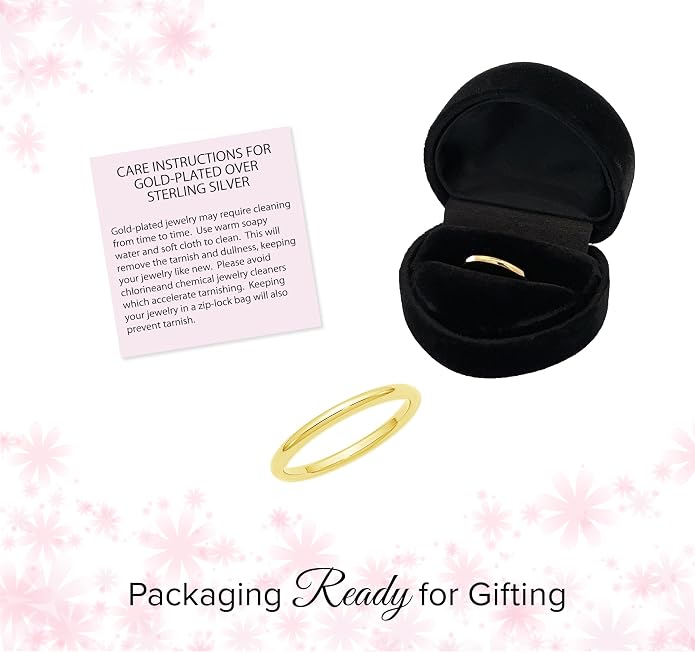 Precious Pieces 925 Sterling Silver or 14K Gold-Plated Baby Ring, Twisted or Plain 2mm Band for Babies, Toddlers, Kids or Women