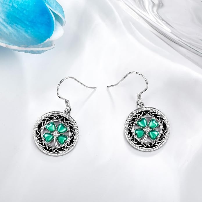 POPLYKE 925 Sterling Silver Tree of Life Dangle Earrings for Women Fashion Abalone Shell Jewelry Gifts for Mom Sister Friend Birthday