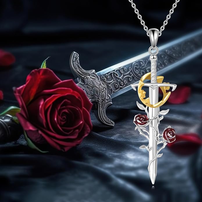 Sword Necklace Sterling Silver Sword Pendant Viking Sword Jewelry Birthday Gifts for Women