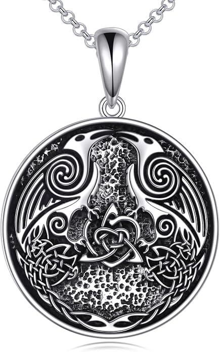 POPLYKE Faith/Sword/Mustard Seed/Horse/Wolf/Thor's Hammer/Viking/Devil Eyes Snake Sterling Silver Necklace for Men Jewelry Birthday Gifts