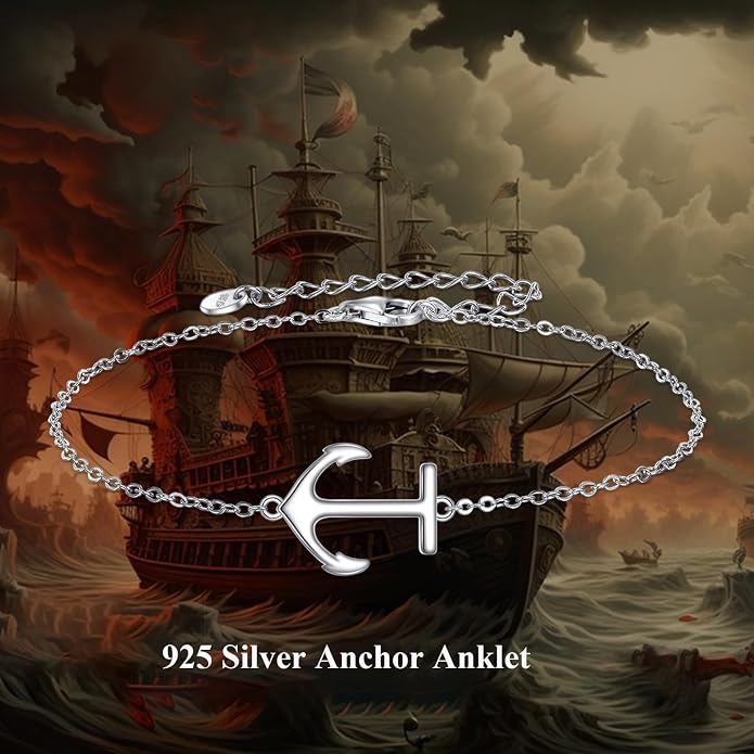 Heart/Starfish/Pineapple/Anchor/Sea Turtle/Butterfly/Celtic/Whale Tail bracelet Anklets for Women 925 Sterling Silver Anklets Jewelry for Women