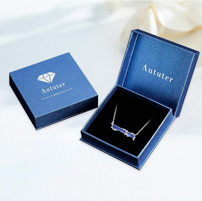 Bar Opal Leaf Necklace For Women S925 Sterling Silver White Opal Pendant with Leaf Charm Bar Pendant Jewelry Gift For Mom Daughter Wife