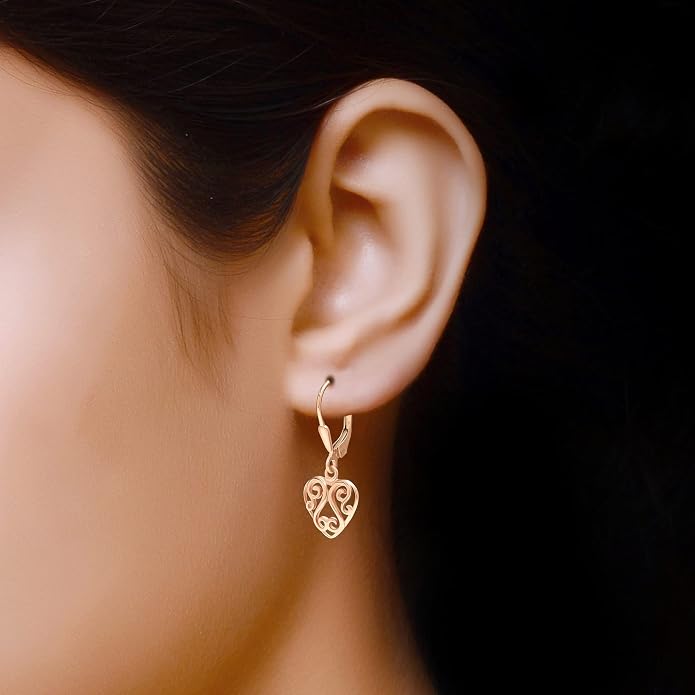 LeCalla 925 Sterling Silver Leverback Drop Earrings | Lightweight Italian Teardrop Dangle Earring for Women
