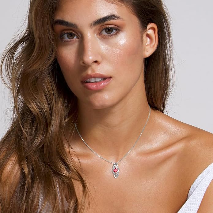 Daughter Necklace 925 Sterling Silver Always My Daughter Forever My Friend Infinity Necklace to Daughter Birthday Gift from Mom with 12 Birthstones