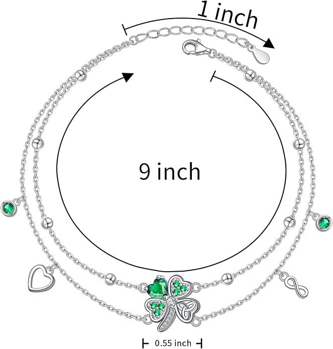 S925 Sterling Silver Anklets Adjustable Beach Foot Ankle Bracelet Jewelry Gifts For Women Girls