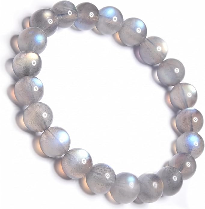ILLUMINIA 5A Grade Natural Crystal Gemstone Bracelet | Healing Energy Charged Quartz Stone Bead | Handcrafted Stretch Bracelet for Women Men Teens