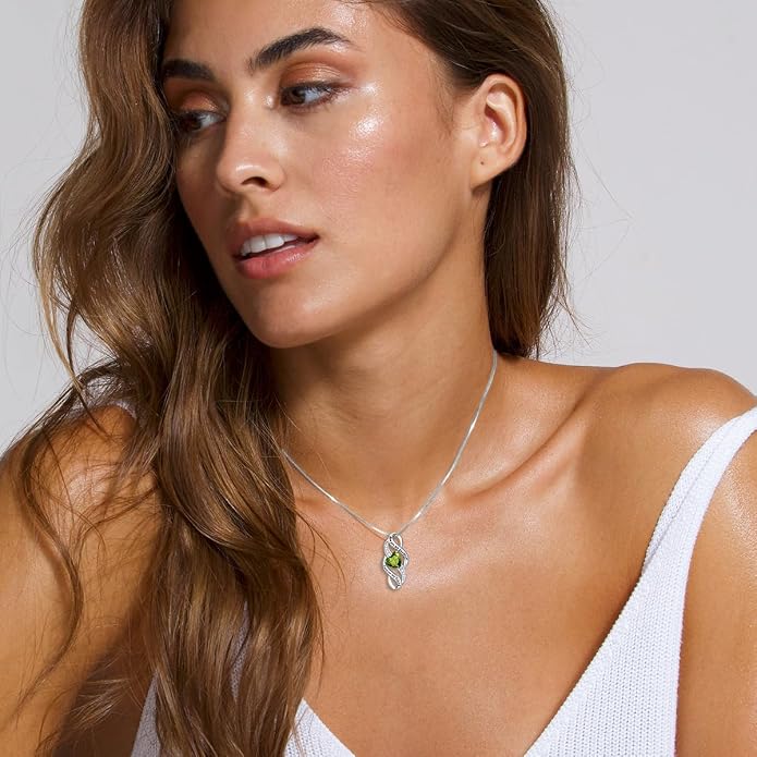 Daughter Necklace 925 Sterling Silver Always My Daughter Forever My Friend Infinity Necklace to Daughter Birthday Gift from Mom with 12 Birthstones