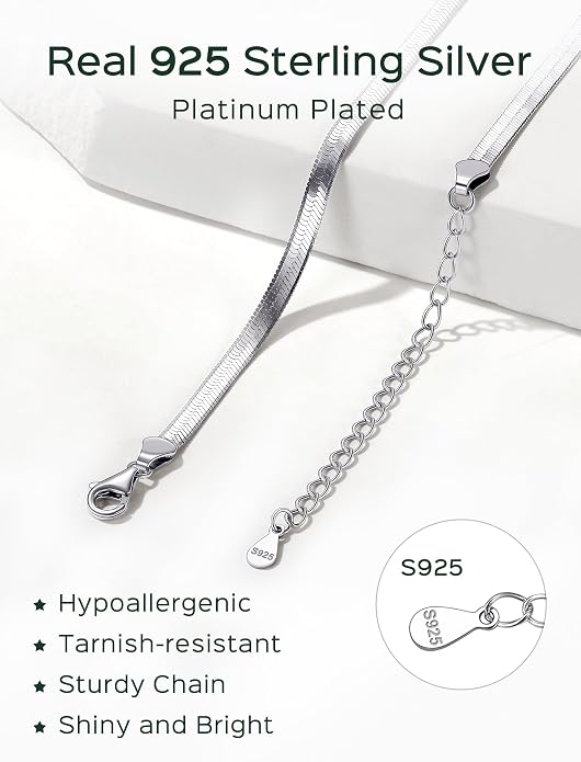 ChicSilver 925 Sterling Silver Ankle Bracelet for Women, Simple Cuban Link/Figaro/Twist Rope Chain Anklets for Beach Party(with Gift Box)