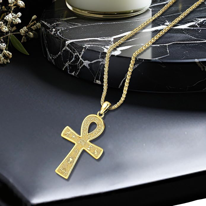 Pentagram Necklace Sterling Silver Triple Moon Goddess/Celtic Knot Witches Knot/Ankh/Sun and Moon/Hecate/Lilith/Santa Muerte/Tetragrammaton Pendant Necklace Pagan Wiccan Magic Egyptian Amulet Jewelry for Women Men