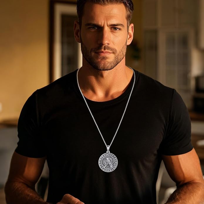 Anchor/Thors Hammer/Arrowhead/Wolf/Raven Necklace for Men 925 Sterling Sliver Jewelry Graduation Gifts for Men Women