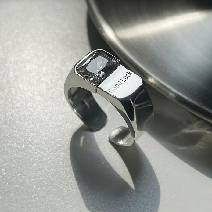 925 Sterling Silver Ring Minimalist Adjustable Rings Band Handmade Rings for Women Girls