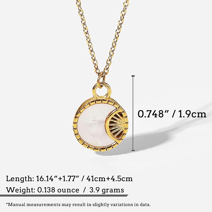 Unisex Celestial Gold Pendant Necklaces, Sun/Moon/Star/Angle Celestial Elements Unisex Choker Gold Lover Chains for Men and Women Jewelry