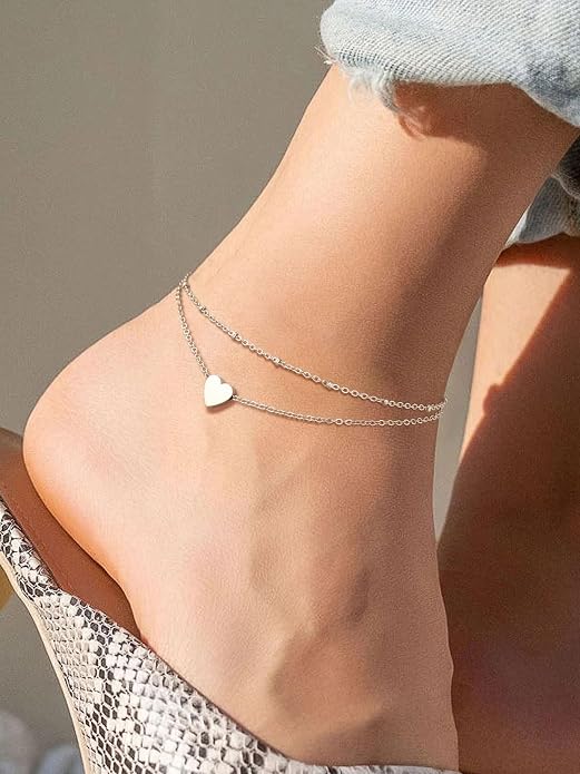 ChainsPro Anklets for Women Waterproof, Adjustable Stainless Steel/ Sterling Silver/14K Gold Plated Ankle Bracelets for Women, Non Tarnish Layered Anklets Beach Jewelry Gifts for Swimming & Daily Wear (Send Gift Box)