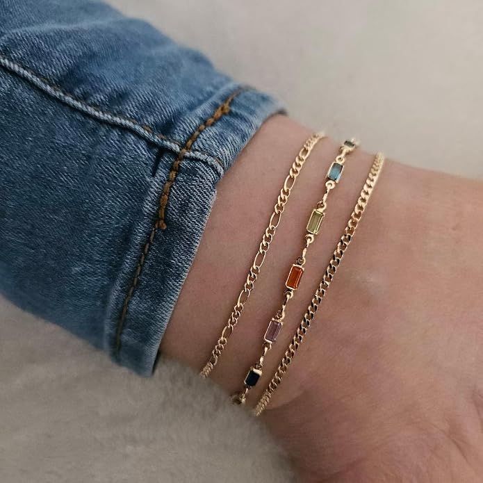 Rotnso Anklets for Women 14K Gold Silver Plated Ankle Bracelets Trendy Waterproof Boho Anklets Set Adjustable Dainty Cute Diamond Beaded Heart Non Tarnish Summer Beach Jewelry Gift