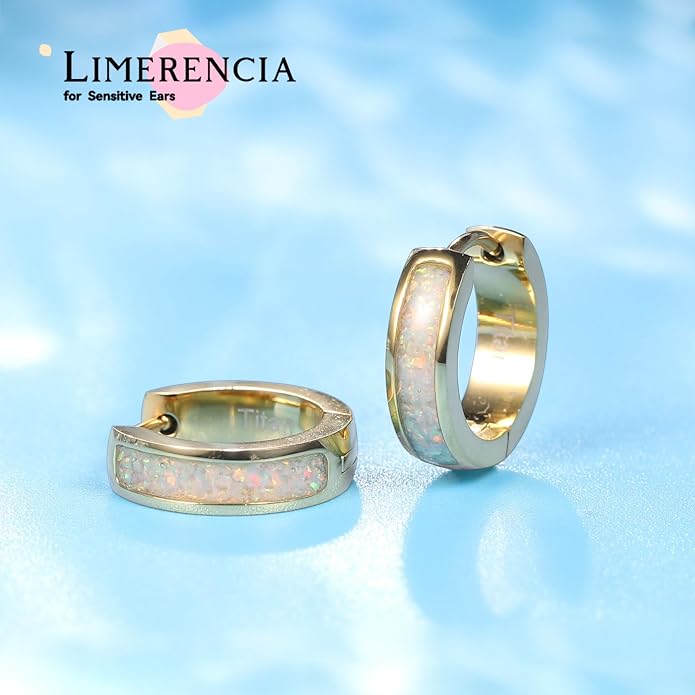 Limerencia G23 Pure Titanium Hypoallergenic Chunky Wide Hoop Earrings |Cubic Zirconia Earrings | for Women Pave 5A grade CZ Sparkly for Sensitive Ears