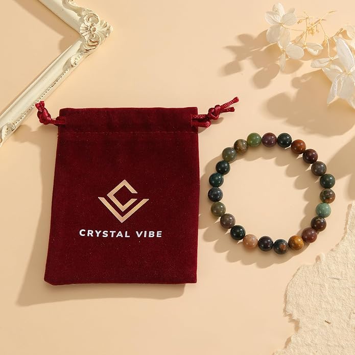 Crystal Vibe - Healing Crystal Bracelet for Women & Men | Natural Gemstone Bead Bracelet | Adjustable Handmade Energy Stone Bracelet | Bracelet for Meditation, Yoga & Daily Wear | Multiple Types