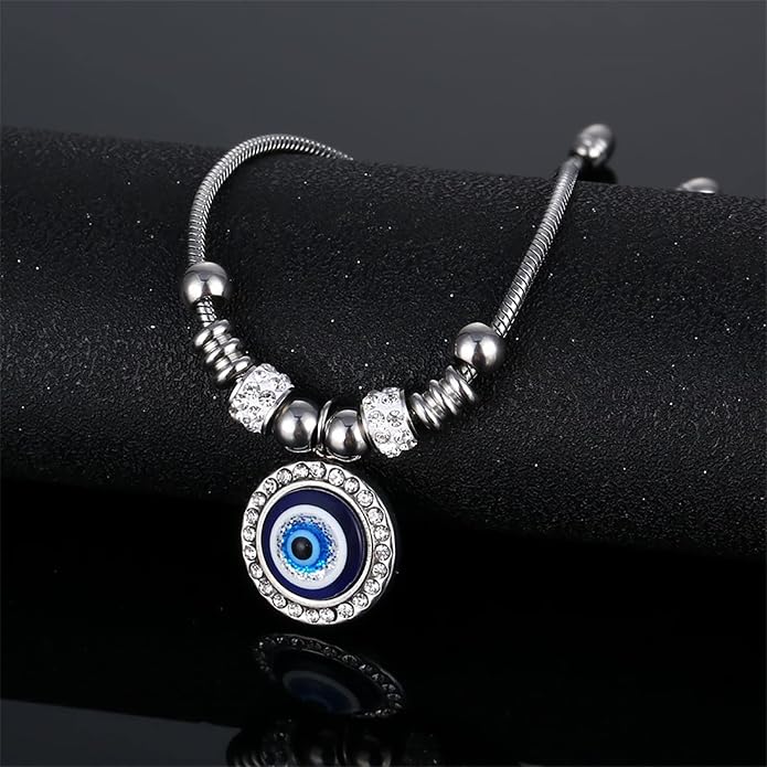 Evil Eye Bracelets 18k Gold Plated Adjustable ojo Bracelet Gold Evil Eye Bracelet for Protection, The Evil Eye Silver Bracelet Gifts for Women and Men