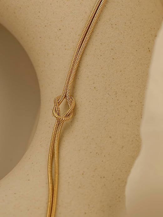 Charm Bracelet for Women Gold Trendy Non Tarnish Sideways 14K Gold Plated Simple Dainty Chain Jewelry Gift