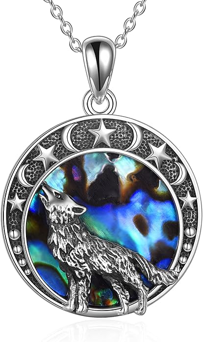 LUHE Sterling Silver Dragon/Wolf/Phoenix/Hummingbird/Horse/Unicorn Religious Pendant Necklace for Women Oxidized vintage Celtics Necklace Jewelry Christmas Gifts