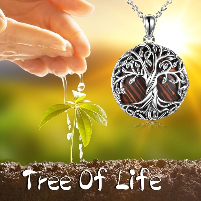 WINNICACA Tree of Life Gifts for Women 925 Sterling Silver Tree of Life Celtic Pendant Necklace Family Irish Jewelry Gifts for Women Wife Girlfriend Anniversary Birthday Gift