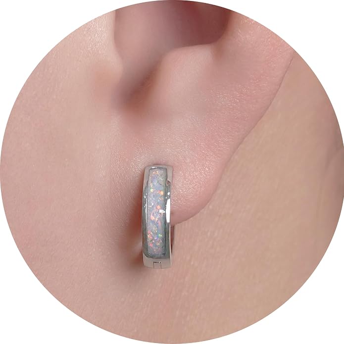 Limerencia G23 Pure Titanium Hypoallergenic Chunky Wide Hoop Earrings |Cubic Zirconia Earrings | for Women Pave 5A grade CZ Sparkly for Sensitive Ears