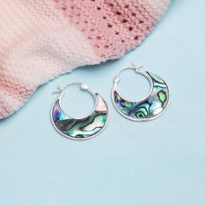 LeCalla 925 Sterling Silver Hoops Earrings | Hollow-Puff Shrimp Earring Hoops | Women's Gold-Plated Jewelry | Lightweight Electroforming Hoop Earring Jewelry for Birthday