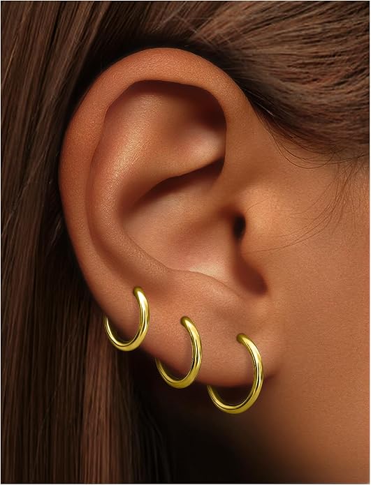 20G 18G 16G 14G 12G 10G 8G 6G Nose Rings Hoops 316l Surgical Steel Clicker Septum Lip Ring Tragus Helix Daith Rook Conch Snug Cartilage Lobe Earrings Hoop Piercing Jewelry For Women Men