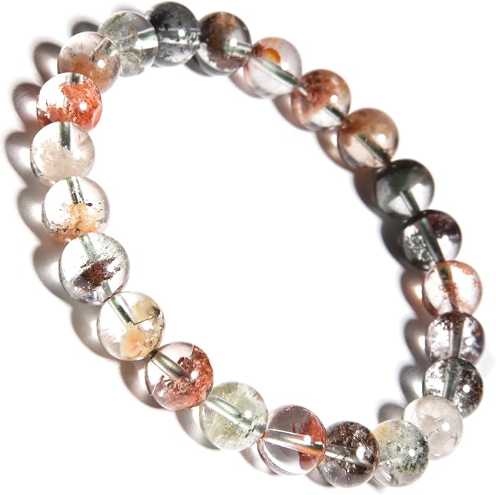 ILLUMINIA 5A Grade Natural Crystal Gemstone Bracelet | Healing Energy Charged Quartz Stone Bead | Handcrafted Stretch Bracelet for Women Men Teens