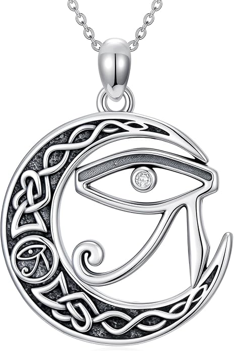 Cross/Pentagram/Tree of Life/Celtic Trinity/Anchor/Thor's Hammer/Sun/Eye of Horus Necklace Moon Pendant Mothers Day Gifts for Women