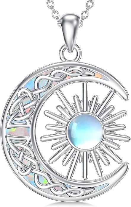 WINNICACA Tree of Life Necklace for Women Sterling Silver Crescent Moon Tree Moonstone Pendant Family Necklace for Mother Daughter Sister Gifts ﻿