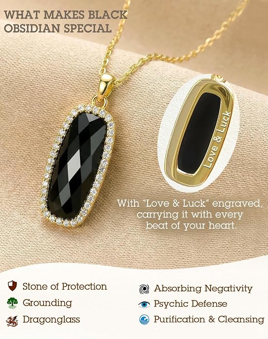 Natural Gemstone New Beginnings Birthday Graduation Gifts 925 Silver Jewelry Plated with 18K Gold Protection Necklace for Women