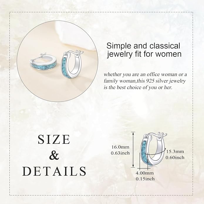 Sterling Silver Hoop Earrings Small Hoop Sun/Leaf/Triangle Huggie Earrings for Women Hypoallergenic